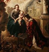 unknow artist Saint Lawrence crowned by Baby Jesus, Claude de Jongh oil painting reproduction